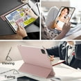 thumbnail image 6 of JETech Case for iPad Pro 11-Inch 2022/2021/2020/2018 Model (4th/3rd/2nd/1st Generation), Protective Hard Back Shell Soft-Touch Tablet Stand Cover, Auto Wake/Sleep (Rose Gold), 6 of 7