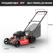 PowerSmart 21 170cc Gas Self-Propelled Lawn Mower, with 6-Position Height Adjustment