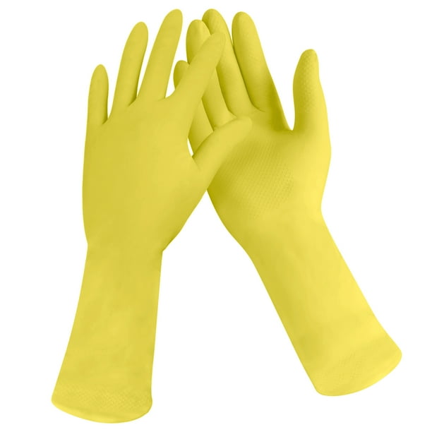 [12 Pairs] Dishwashing Gloves 11 Inches Extra Large Rubber Gloves