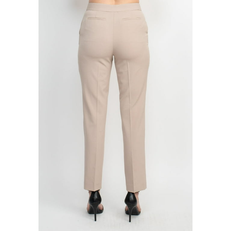 Wide-leg pants with side buttons