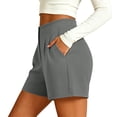 thumbnail image 5 of Hurxie Stretchy Dress Shorts for Women Pull On Womens Shorts Dressy Casual High Waisted Summer Work Shorts Business Casual Gray,L, 5 of 8