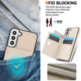 thumbnail image 7 of ELEHOLD Case for Samsung Galaxy S22 Plus,Business PU Leather Stand Case with Card Holder & Ring Holder,White, 7 of 7