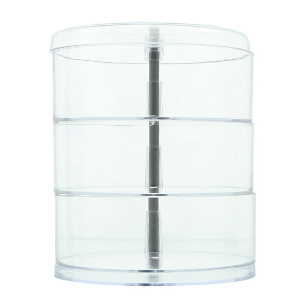 1 PC Caja de almacenamiento doméstico Caja de almacenamiento de maquillaje giratorio Estante de almacenamiento de escritorio