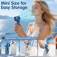 thumbnail image 4 of AWANFI Portable Handheld Mini Fan Kids, Turbo Fan , USB Rechargeable Personal Fan, 6 Speed Wind, Display Electricity in Real Time, Cool Gift for Man, Blue, 4 of 7
