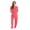 Coral, variant on Just Love Solid Stretch Scrub Set for Women Stretchy Mock Wrap Top and Cargo Pants (Small, Black Stretch Fabric)