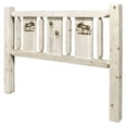 thumbnail image 5 of Homestead Collection King Headboard w/ Laser Engraved Moose Design, Clear Lacquer Finish, 5 of 5