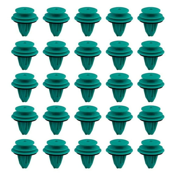 25pcs Auto Fastener Car Clips Green Buckle Mixed Body Push Retainer Pin Rivet Bumper Door Trim Panel Retainer Fastener Kit