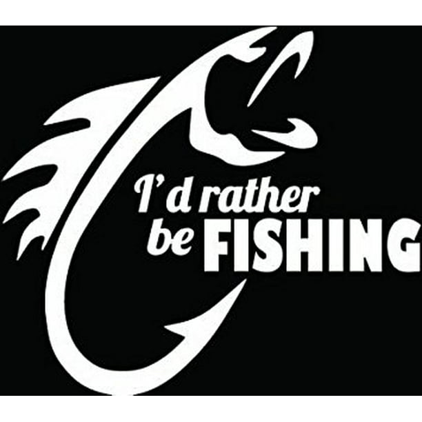 Download Paper Car Decal Permanent Sticker I D Rather Be Fishing Vinyl Decal Laptop Sticker Paper Party Supplies