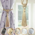 thumbnail image 2 of 1PC Curain Tiebacks with Tassel Curtain Clips Rope Tie Backs holdbacks Home Accessories Decorative,Charcoal,47cm, 2 of 4