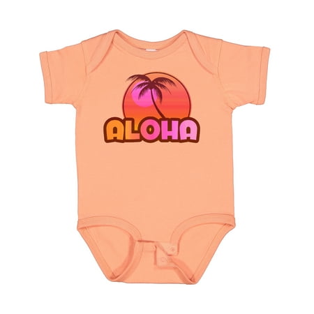 

Inktastic Pink Aloha Palm Gift Baby Girl Bodysuit
