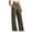 Brown, variant on Women Yogo Pants High Elastic Waist Athletic Wide Leg Pants Baggy Legging With Pockets
