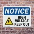 thumbnail image 5 of High Voltage Keep Out OSHA Notice Aluminum Sign 14 Inch x 10 Inch - 5 Pack, 5 of 8