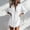 White, variant on Womens Linen Button Down Shirt Casual Long Sleeve Cotton Blouse Loose Fit Collared Work Gauze Tops with Pocket Loose Tunic Style To Hide Belly And Arm Fat White L