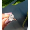thumbnail image 2 of solitaire jewels 3.75CT Oval Moissanite Hidden Halo Engagement Ring For Women, 14K Rose Gold, 2 of 5