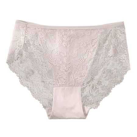 Akiihool Underwear Women nderwear for Women Seamless High Cut Briefs Mid-waist Soft No Panty (Khaki 4XL)