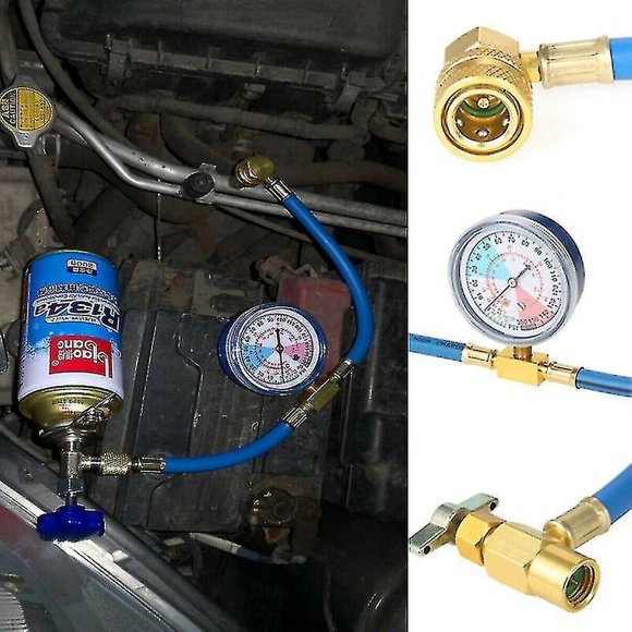 R134a Car Refrigerant Gas Refill Tool With Pressure Gauge Air Conditioning Refrigerant -z