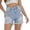 Light Blue-5, variant on Women's Fashion Stretch Hole Tassel Slim Pocket Denim Shorts Biking Shorts Women Short Sleeve Rompers for Women