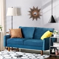 thumbnail image 3 of 72'' Velvet Round Arm Loveseat, Couch with Solid Wood Frame, for Guest Room, Teenager's Room, and Small Apartment,33.1'' H x 72'' W x 31.1'' D, 3 of 5