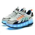 thumbnail image 3 of Kids LED Roller Skate Shoes with Wheel Light up Roller Shoes Kids Skates Sneakers Gift for Girls Boys Children, 3 of 21