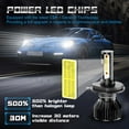 thumbnail image 6 of AQJ For Mitsubishi Mirage 1997-2024 LED Headlight Bulbs Kit, 9003 High Low Dual Beam + H11 Foglights Combo Kit, 6000K Cool White, 500% Brightness with Fan, Plug-N-Play, CANbus Ready, Pack of 4, 6 of 11