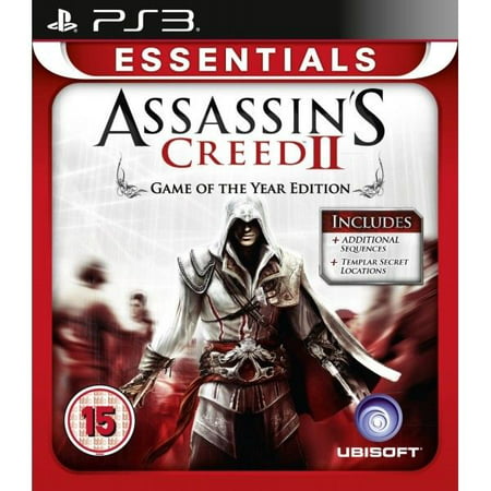 Assassin's Creed II 2 Game of the Year Edition (PS3 Game) w/additional secrets and Templar secret (Best Playstation 3 Games For 10 Year Old)
