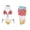 Candy Ice Cream, variant on Women’s Triangle Bathing Suit Sunflower Bee Print 3 Pcs Backless Tie Bikini Sets with Tie Sarong Coverup Warps for Ladies Sexy Summer Beachwear 2025