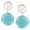 Light Blue, variant on Indian Vintage Retro Ethnic Gypsy Oxidized Tone Boho Turquoise Drop Stud Earrings for Women