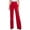 Red, variant on Weardear Women's Dress Pants Solid Wide Leg Lounge Pants Casual Straight Leg High Waist Pants Stretchy Trousers