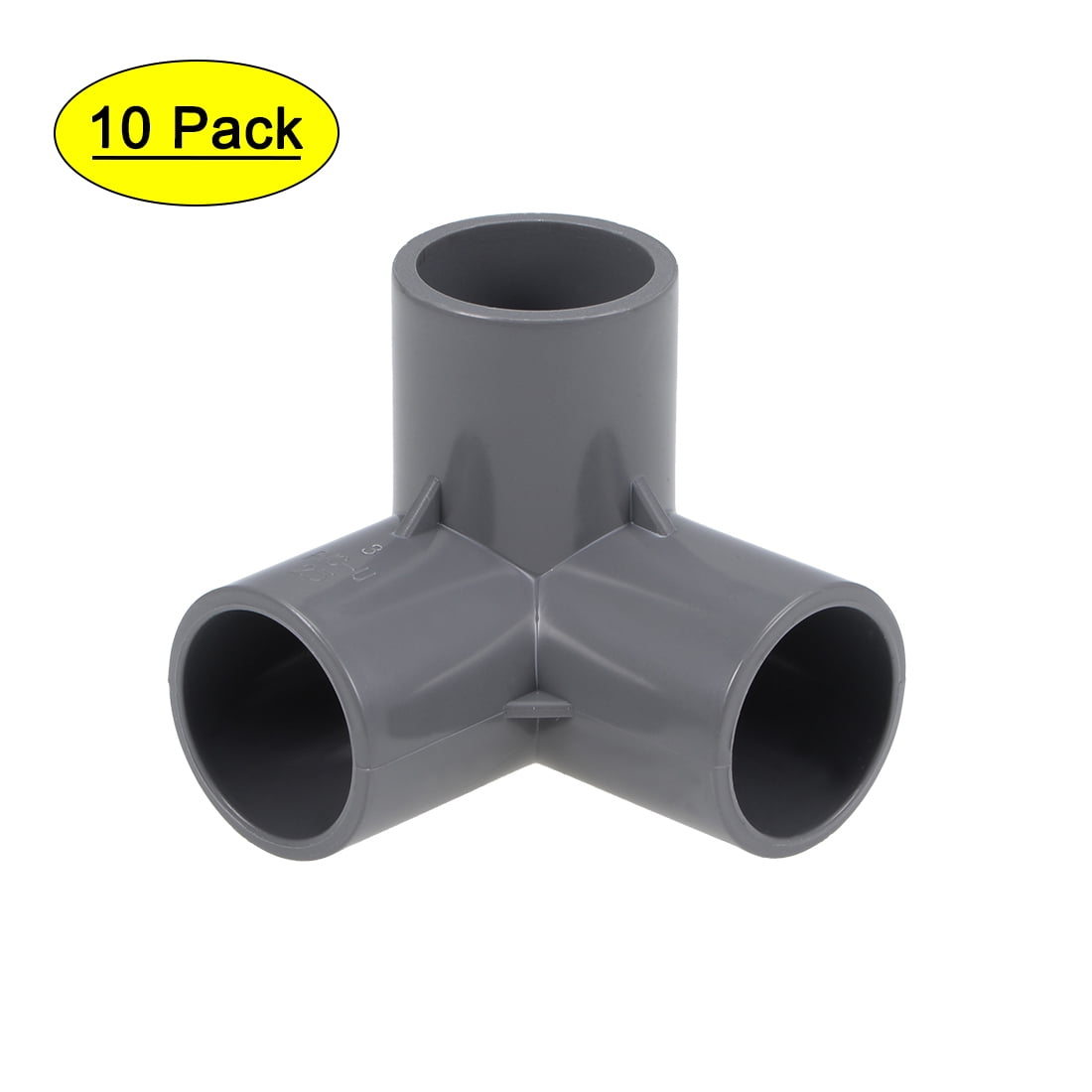 Uxcell 3/4-inch 3-Way Elbow PVC Pipe Fitting, Furniture Grade, Gray 10Pack