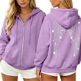 thumbnail image 2 of Aihuaihua Women's Sparkly Sequin Angel Wings Hoodie Trendy Long Sleeve Hooded Sweatshirt Plus Size Baggy Sweat Shirt with Pocket (PP2,XXXL), 2 of 6