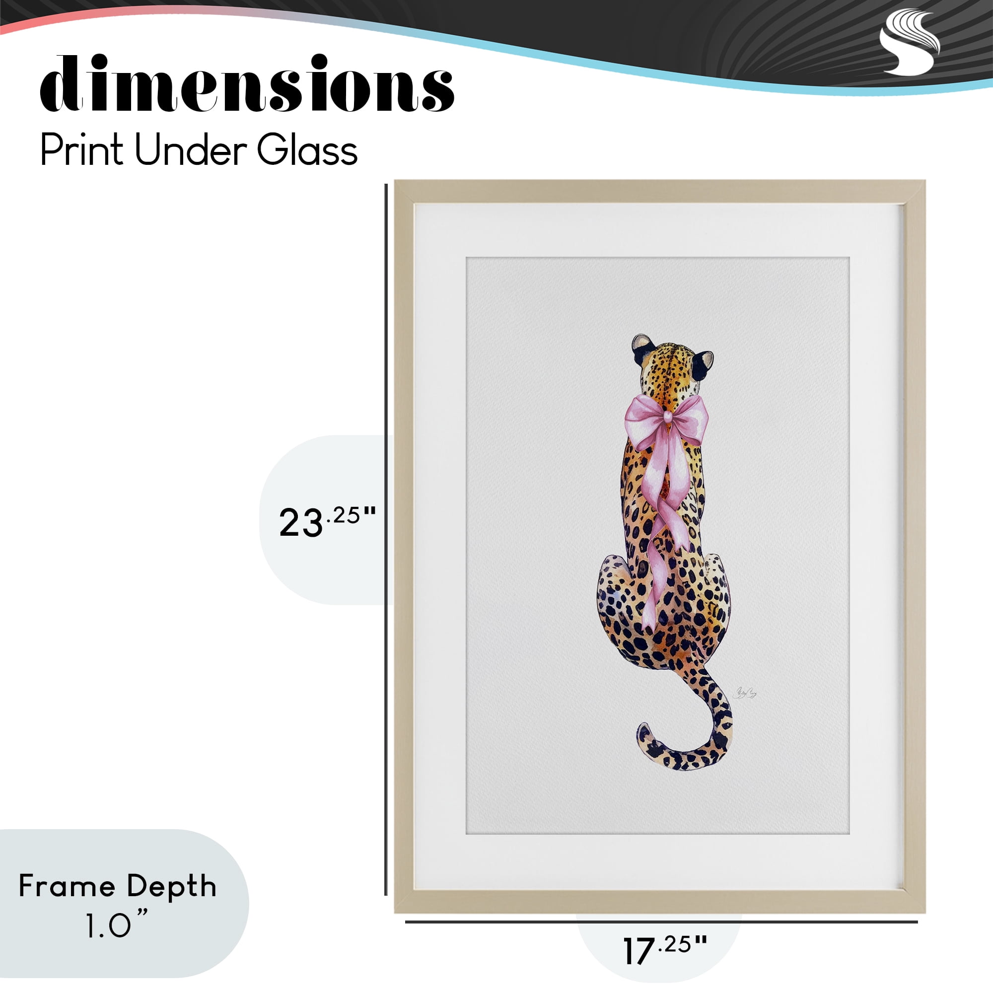 Stupell Industries Poised In Pink Cheetah Birch Framed Print Under Glass, design by Shelly Craig