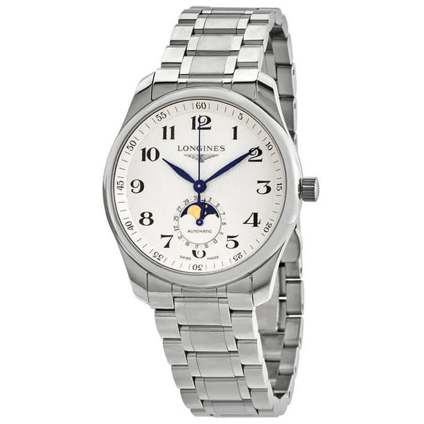 Longines Master Automatic Moonphase Silver Dial Men's Watch L29094786 ...