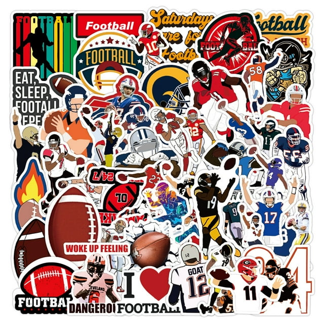 Paquete de pegatinas de fútbol de los Miami Dolphins, 50 unidades, impermeable