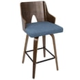 thumbnail image 1 of Lumisource Ariana Bar Stool In Walnut And Blue Finish B26-ARIA WL+BU, 1 of 8
