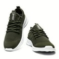 thumbnail image 1 of Mens Lightweight & Fashionable Knit Sneakers - Breathable, Lace Up, Assorted Colors - Perfect for Casual Outdoor Running, Walking, Everyday Style, 1 of 5