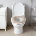 thumbnail image 4 of Steadline Premium Jacquard Toilet Seat Cover with Zipper Closure,Washable Fabric Bathroom Mat for Home Use,Thickened Comfortable Cushion with Easy-Grip Handle, 4 of 7