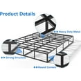 thumbnail image 4 of Box Spring Full Size Bed Bases, 9 Inch High Metal Full Size Box Spring Only, Heavy Duty Mattress Foundation with Fabric Cover, Easy Assembly, Quiet Noise Free, Non Slip, Black, 4 of 7