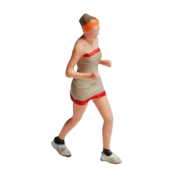 Muñeca de figuras deportivas de resina a escala 1:87 Marrón Sunnimix Figura de personas en miniatura