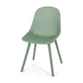 thumbnail image 3 of Noble House Posey Plastic Patio Dining Chair in Green (Set of 4), 3 of 9