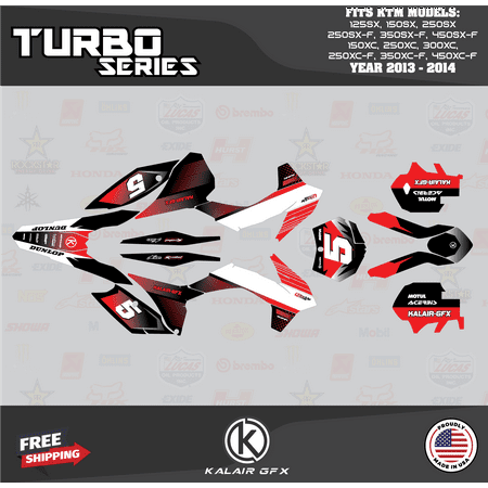 Kalair GFX Graphics Kit for Ktm MOTOCROSS 2-STROKE 125SX 150SX AND 250SX (2013-2014) Turbo Series Kalair GFX Graphics Kit for Ktm MOTOCROSS 2-STROKE 125SX 150SX AND 250SX (2013-2014) Turbo Series