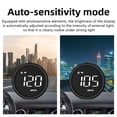 thumbnail image 3 of Car GPS Head-Up Display with White Projection - Multifunctional Dashboard Projector Showing Current Speed, Mileage, Direction, Speed Alarm & Fatigue Reminder - Auto-Sensitization, 5V USB Powered,, 3 of 6