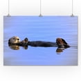 thumbnail image 3 of Sea Otter Relaxing (24x36 Giclee Gallery Art Print, Vivid Textured Wall Decor), 3 of 3