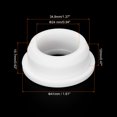 thumbnail image 2 of T Type Rubber Grommet Mount Dia 34.8mm ID 24mm Seal Protection Flexible Hole Plugs for Cable Pipe White, 2 of 5