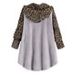 thumbnail image 2 of Ropa Kawaii para mujer, Sudadera con capucha de estilo lindo, chaqueta con orejas de gato, manga larga abotonada, retales con estampado de leopardo, estampado de leopardo, 2 of 3