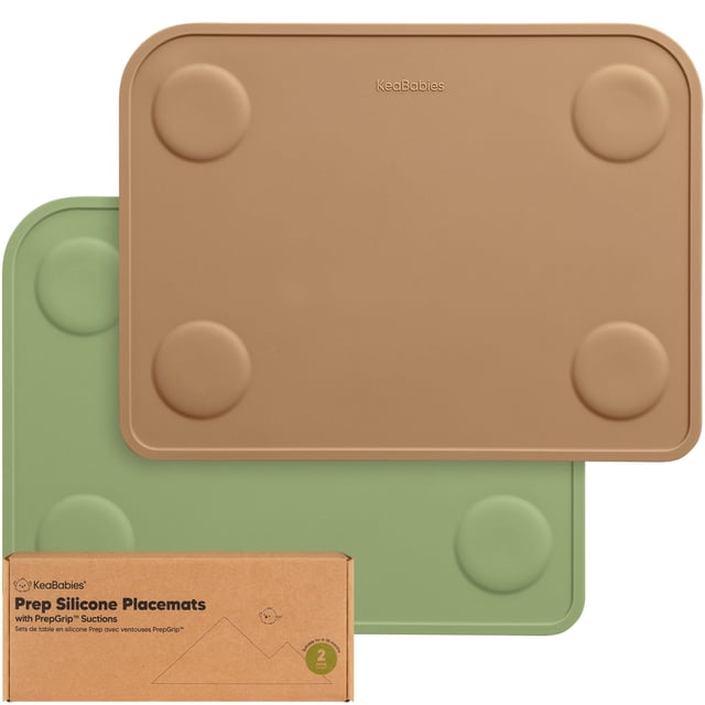 Manteles individuales KeaBabies 2 pack de silicona antideslizantes 30x23 cm