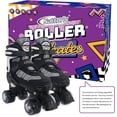 thumbnail image 3 of Kids Roller Skates for Boys, Black Adjustable Rollerskates with Light up Wheels for Big Kids, Birthday Gift for Beginner Outdoor Sports, 3 of 7