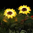 thumbnail image 4 of Estaca solar para jardín, decoración de jardín, girasol al aire libre, luces decorativas de 26 pies para jardín, patio, porche, patio trasero (paquete de 2), 4 of 5