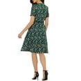 thumbnail image 3 of Allegra K Women's Peter Pan Collar Tie Neck Elegant Dress with Belt, 3 of 6