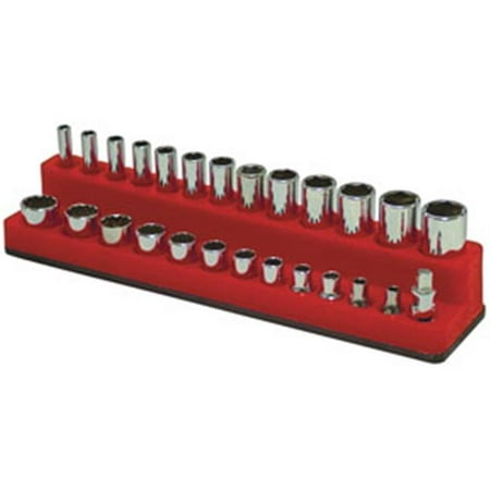 MTS-721 0.25 in. Drive Shallow & Deep 26-Hole Magnetic Socket Organizer,