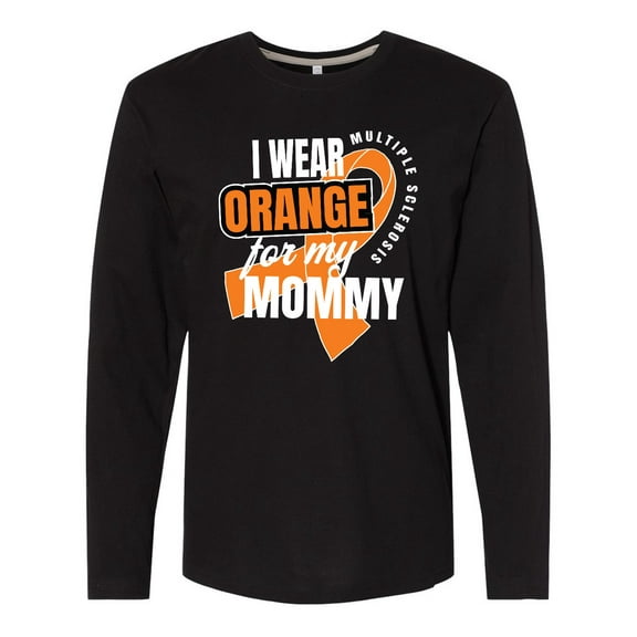 Inktastic I Wear Orange For My Mommy Multiple Sclerosis Awareness Long Sleeve T-Shirt